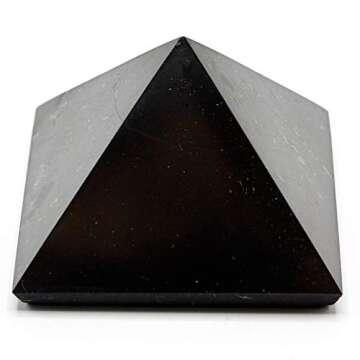 Polished Shungite Power Pyramid from Karelia Russia - 2 inch