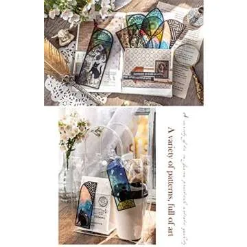 PUDIS Cat Bookmarks - 6 Pieces Black Cat Book Markers for Book Lovers, Women, Men, Unique Book Mark for Boys, Girls, Students, Classroom Gifts, School Prize, Reading Present (Cat and Moon)