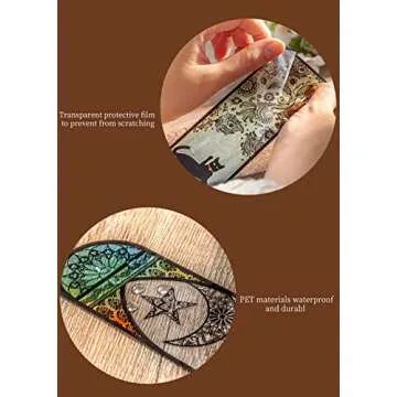 PUDIS Cat Bookmarks - 6 Pieces Black Cat Book Markers for Book Lovers, Women, Men, Unique Book Mark for Boys, Girls, Students, Classroom Gifts, School Prize, Reading Present (Cat and Moon)