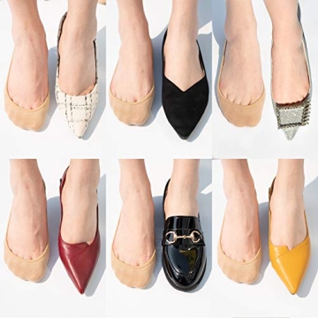 SIXDAYSOX Women's No Show Socks - Stay-Put & Comfortable