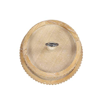 Deco 79 Wood Beaded 2 Tiered Server for Rustic Charm