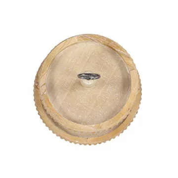 Deco 79 Wood Beaded 2 Tiered Server for Rustic Charm