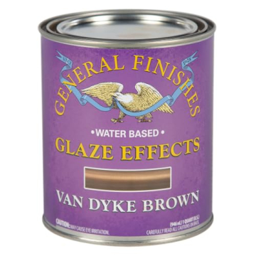 General Finishes Water Based Glaze Effects - Van Dyke Brown, 1 Quart