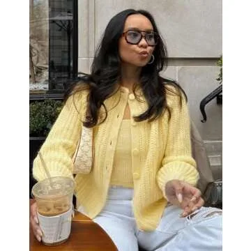 Yimoon Stylish Y2K Cardigan Sweater for Women 2024