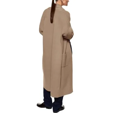 Womens Long Sleeve Maxi Cardigan Cozy Open Front Sweater