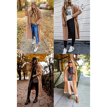 Womens Long Sleeve Maxi Cardigan Cozy Open Front Sweater