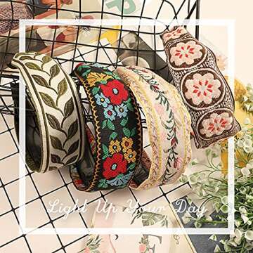 EBOOT 4 Pieces Boho Headband for Women Embroidery Wide Hair Band Bohemia Floral Knotted Wide Headbands Vintage Ethnic Style Hair Band Girls Hair Accessories(Classic Pattern)