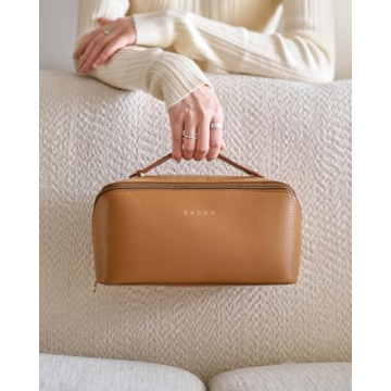 EACHY Waterproof Travel Makeup Bag - Large Capacity Organizer