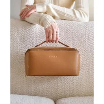 EACHY Waterproof Travel Makeup Bag - Large Capacity Organizer