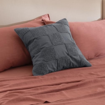 Stylish Tufted Cotton Checkered Pillow Covers for Home