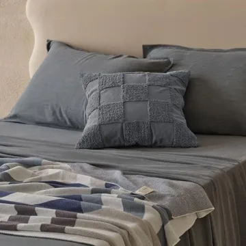 Stylish Tufted Cotton Checkered Pillow Covers for Home