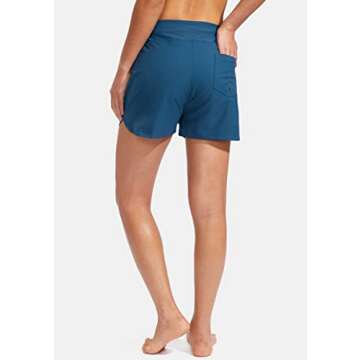 G Gradual Women's High Waisted Swim Board Shorts with Pockets