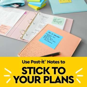 Post-it Notes 3x3, 5 Pads Floral Fantasy Collection