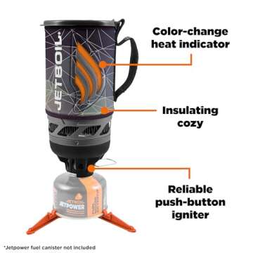 Jetboil Flash Camping and Backpacking Stove Cooking System, Fractile