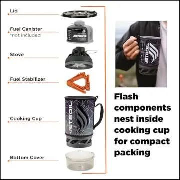 Jetboil Flash Camping and Backpacking Stove Cooking System, Fractile
