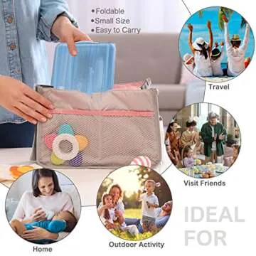 6 in 1 Bottle Cleaning Brush Set with Silicone Bottle Brush, Nipple Brush, Straw Brush, Soap Dispenser, Drying Rack for Baby Bottle and Water Bottle, Space Saving Baby Essentials for Home and Travel