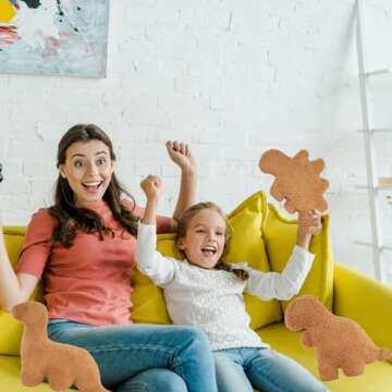 TVVPGG Dino Nugget Plush,5 Pcs Dino Nugget Pillow Stuffed Toy, Funny Dino Chicken Nuggets Pillow Gifts for Kids Adults Girlfriend Christmas