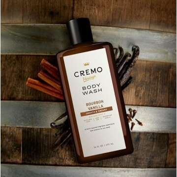 Mens Body Wash, Bourbon Vanilla, 16 oz