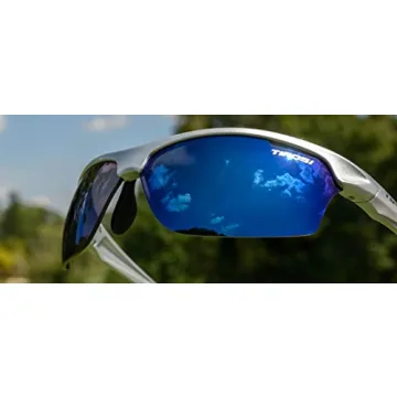 Tifosi Intense Sunglasses Silver Frame Smoke Blue