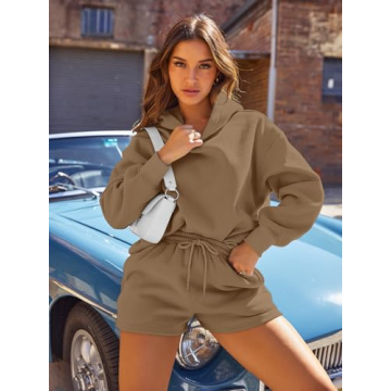 AUTOMET Women's Oversized Hoodie and Shorts Lounge Set