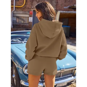 AUTOMET Women's Oversized Hoodie and Shorts Lounge Set
