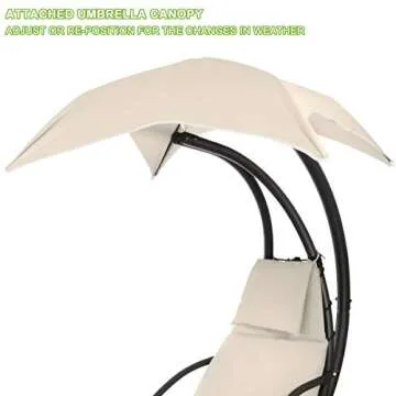 Geniqua Patio Hanging Chaise: Comfortable Outdoor Lounger