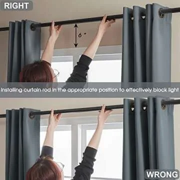 Rutterllow 100% Blackout Curtain 2 Panels , Heat and Full Light Blocking Drapes with Grommets for Bedroom, Thermal Insulated Window Treatment Drapes for Living Room (Dark Grey, 42Wx63L)