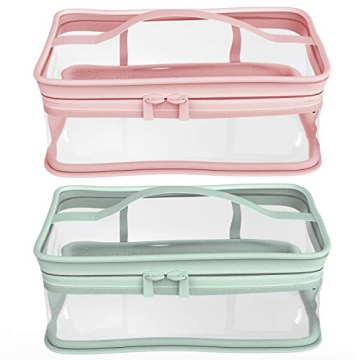 Makeup Bag Zipper Waterproof Portable Travel Storage Pouch 2 Pcs