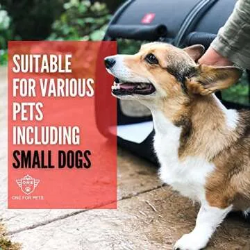 One for Pets Portable 2-in-1 Double Pet Kennel/Shelter, Fabric, Black/Royal Blue 20"x20"x39" - Car Seat-Belt Fixture Included (Royal Blue)