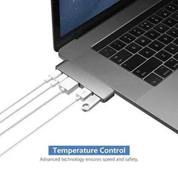 Purgo Mini USB C Hub Adapter Dongle for 2025/2024-2020 MacBook Air 13” 15” M3 M2 M1, MacBook Air USB Adapter with 4K HDMI, 100W PD, 40Gbps TB3 5K@60Hz, USB-C and 2 USB 3.0 (Space Grey)