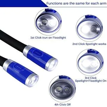 CeSunlight Flexible Reading Light with 4 Brightness Levels