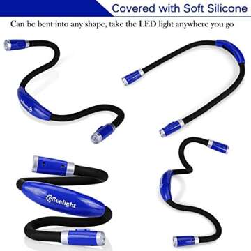 CeSunlight Flexible Reading Light with 4 Brightness Levels