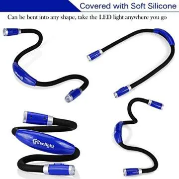 CeSunlight Flexible Reading Light with 4 Brightness Levels