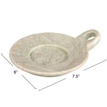 Hand-Carved Marble Dish Elegant Beige Home Decor