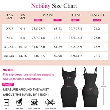 Nebility Shapewear Slip for Women Under Dresses