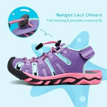 DREAM PAIRS Boys Girls Summer Outdoor Athletic Sport Sandals for Adventure