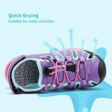 DREAM PAIRS Kids Summer Sport Sandals for Adventures