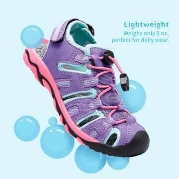 DREAM PAIRS Kids Summer Sport Sandals for Adventures