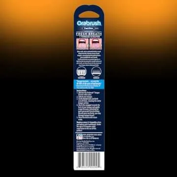 Orabrush Tongue Cleaner for Healthy Fresh Breath, 2 Pack