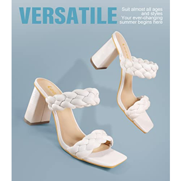 Leevar Stylish Braided Heels - Chic Square Toe Sandals
