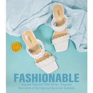 Leevar Stylish Braided Heels - Chic Square Toe Sandals