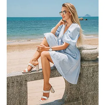 Leevar Stylish Braided Heels - Chic Square Toe Sandals