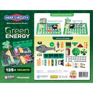 Snap Circuits Green Energy Electronics Exploration Kit | Over 125 Exciting STEM Projects | Full Colo...