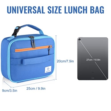Durable Insulated Lunch Bag for School and Work - 2 Pack
