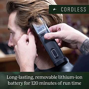 Oster Professional Cordless Hair Clippers, Classic 76 for Barbers and Hair Cutting with Detachable B...
