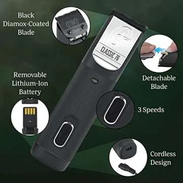 Oster Professional Cordless Hair Clippers - Classic 76