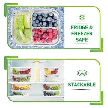 PrepNaturals Glass Meal Prep Containers for Healthier Meals