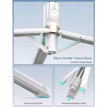 45'' Selfie Stick with Light, Travel Tripod Essentials with Wireless Remote, Portable Cell Phone Tripod Stand, Beach Cruise Ship Essentials for Family, Compatible with 4-7.2" All Smartphone