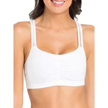 Soft Cotton Spaghetti Strap Sports Bra - 3 Pack for Women