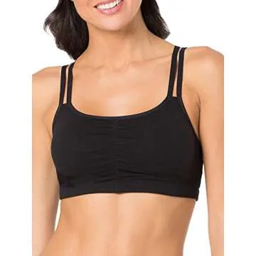Soft Cotton Spaghetti Strap Sports Bra - 3 Pack for Women